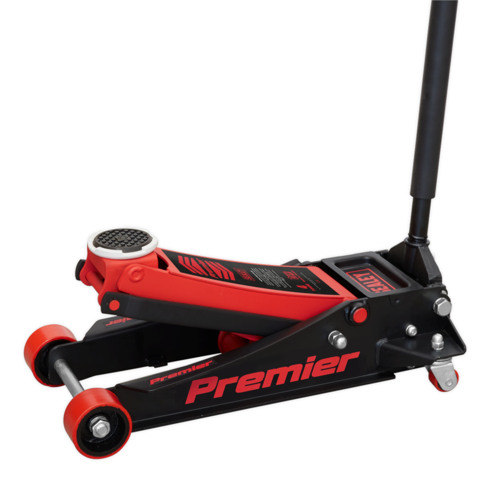 Sealey 4040AR 4 Tonne Low Entry Profile Trolley Jack Garage Workshop Vehicle Lifting with Rocket Lift Red