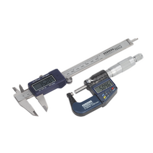 Sealey AK9637D 2 Piece Digital Micrometer & Caliper Measuring Set