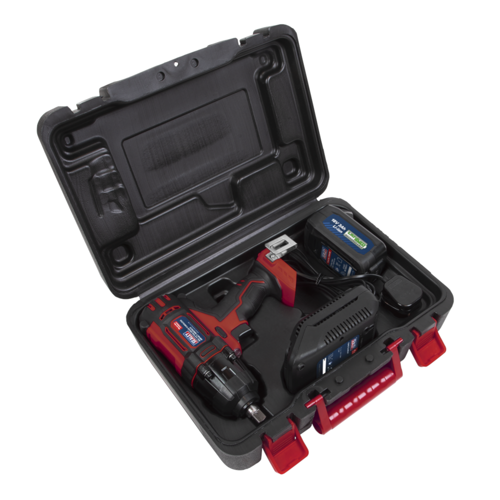 Sealey CP400LI Cordless Impact Wrench 18V, 1/2" Sq. Drive, 400Nm