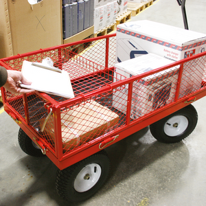 Sealey CST806 Platform Truck Transport Trolley Cart with Folding Removeable Sides and Pneumatic Tyres, 350kg