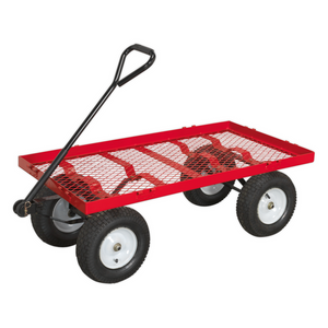 Sealey CST806 Platform Truck Transport Trolley Cart with Folding Removeable Sides and Pneumatic Tyres, 350kg