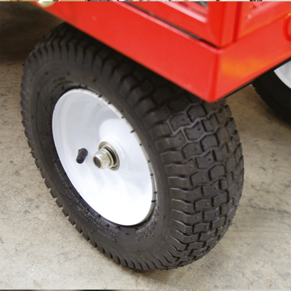 Sealey CST806 Platform Truck Transport Trolley Cart with Folding Removeable Sides and Pneumatic Tyres, 350kg