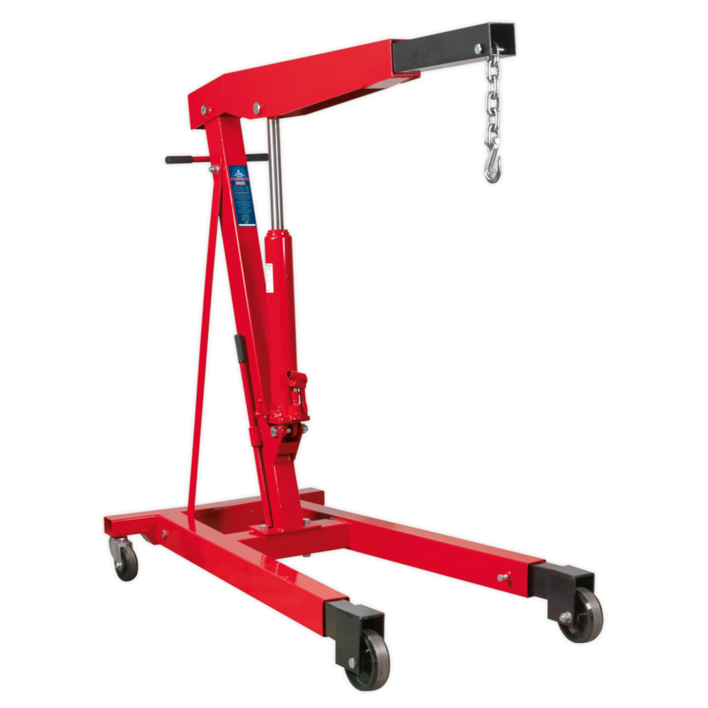 Sealey PH30 Fixed Frame Vehicle Engine Crane Support Lift with Extendable Legs, 3 Tonne Capacity, Red