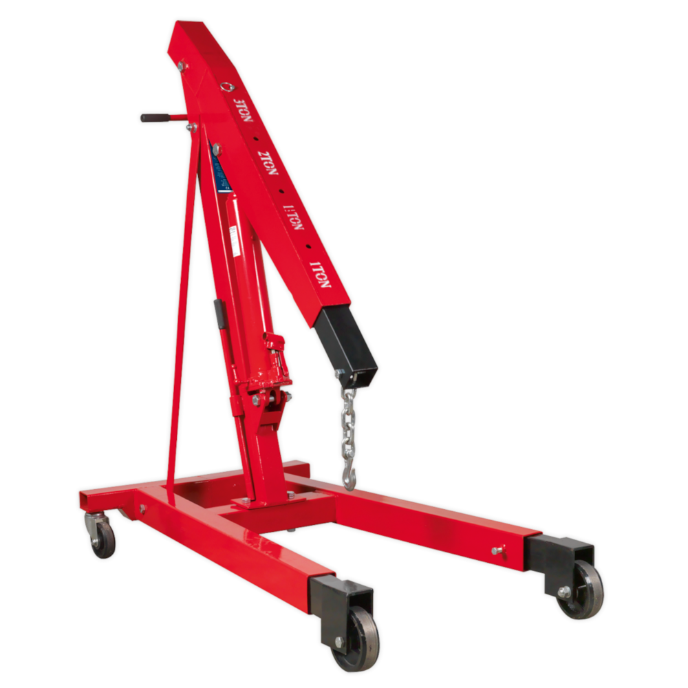 Sealey PH30 Fixed Frame Vehicle Engine Crane Support Lift with Extendable Legs, 3 Tonne Capacity, Red