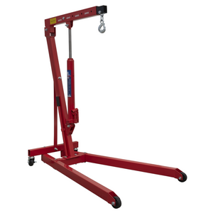 Sealey PH5 Low Profile Folding Vehicle Engine Crane Support Lift, 0.5 Tonne Capacity, Red