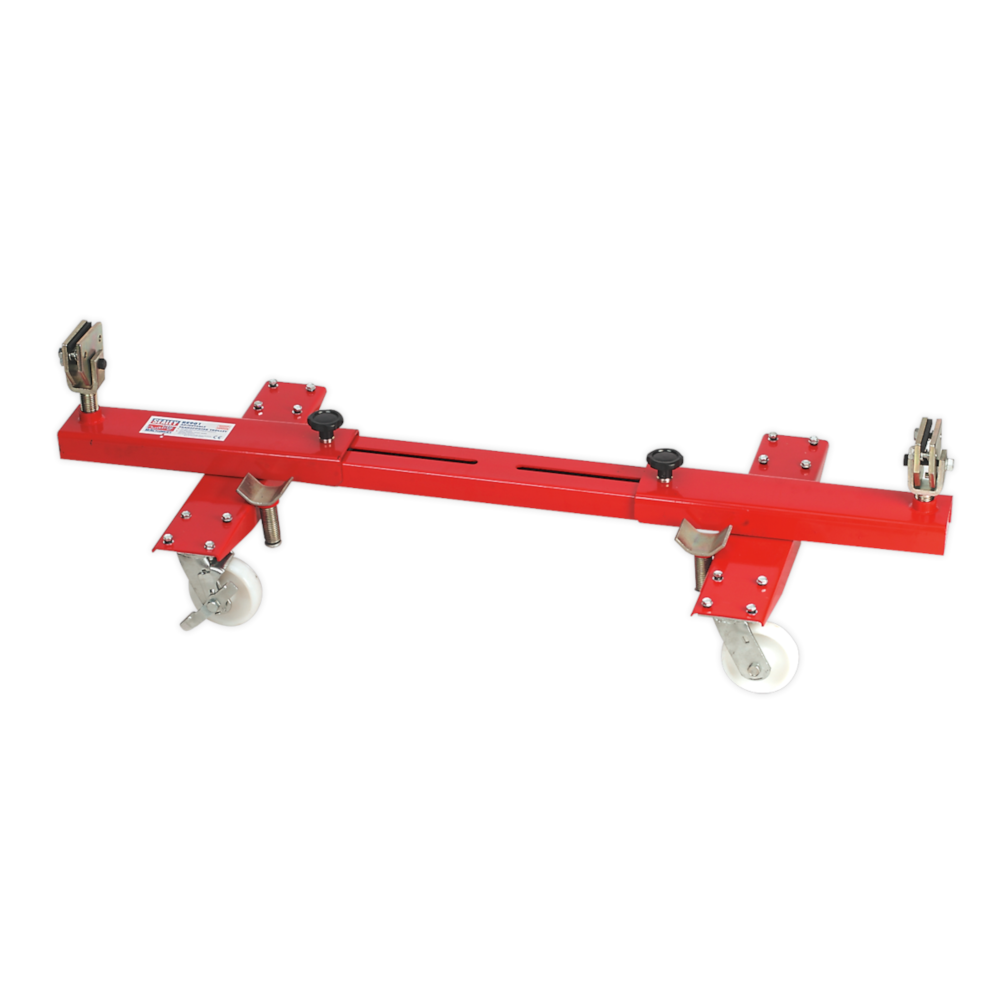 Sealey RE901 2 Tonne Adjustable Garage Workshop Vehicle Car Transport Support Trolley Red
