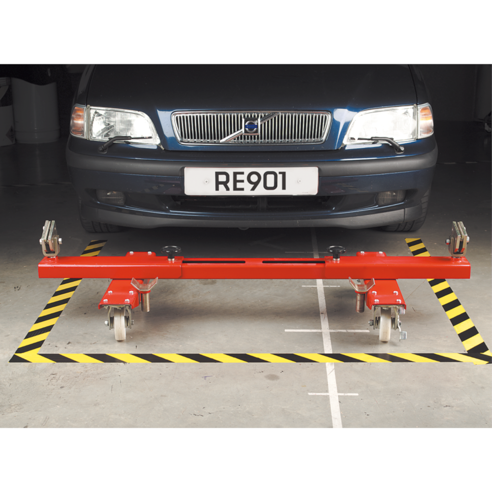 Sealey RE901 2 Tonne Adjustable Garage Workshop Vehicle Car Transport Support Trolley Red