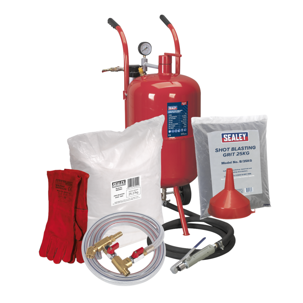 Sealey SBKITA Shot & Soda Sanding Blasting Rust Paint Removal Kit