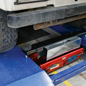 Sealey SJBEX200 Jacking Beam MOT Pit Vehicle Ramp with Arm Extenders and Flat Roller Supports, 2 Tonne Capacity