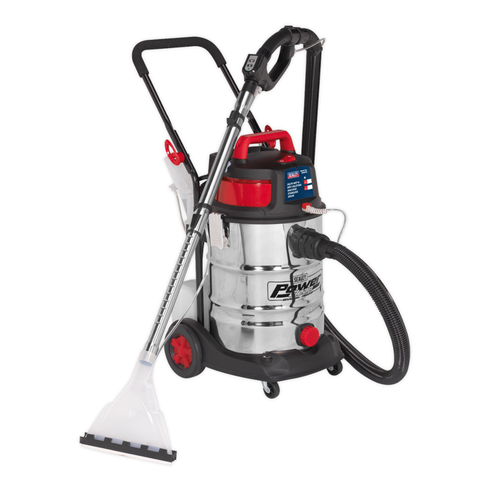 Sealey VMA915 Wet & Dry Valet Cleaner Machine with Stainless Steel Drum 30 Litre 1500W 230V