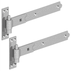 Straight Hook & Bands Gate Shed & Stable Door Hinges 400mm - Galvanised