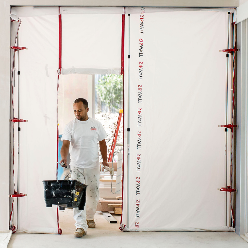 Zipwall ZFMP ZipFast Multi-Pack Zip Wall Dust Barrier Sheet Panels with Carry Bag