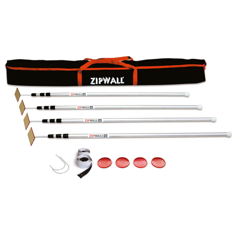 ZipWall 12' Spring-Loaded Poles 4 Pack