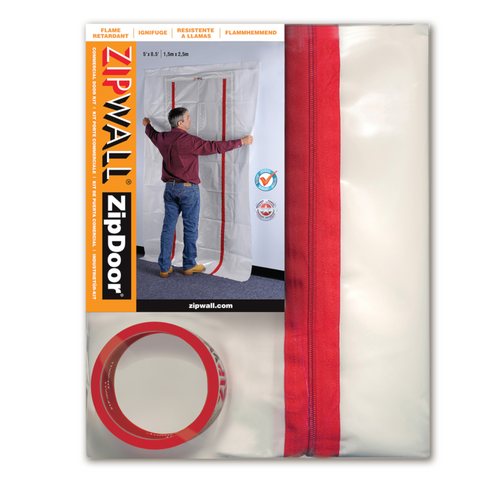 ZipWall ZipDoor Flame Retardant Commercial Door Kit