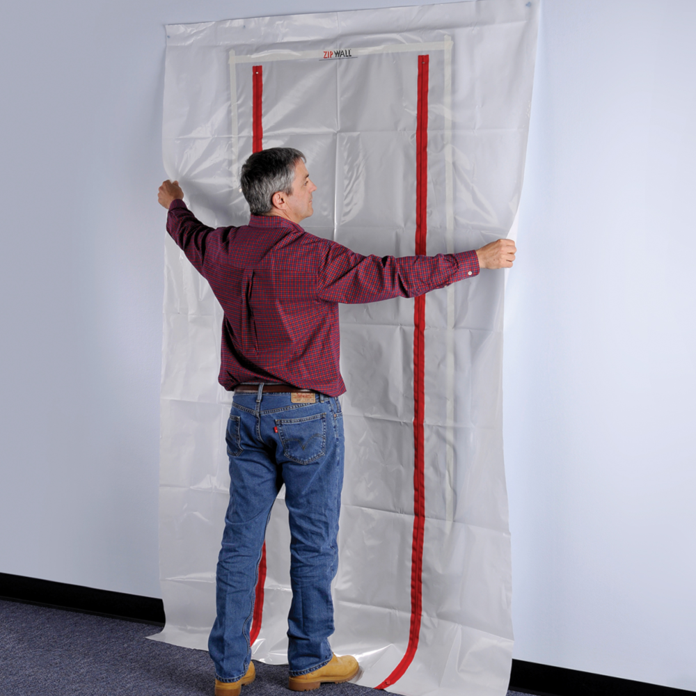 Zipwall ZDC ZipDoor Flame Retardant Commerical Door Kit Zip Wall Dust Barrier System