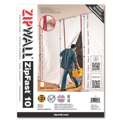 Zipwall ZF10 ZipFast 10'x12' Reusable Dust Barrier Panel Sheet for Zip Wall Dust Barrier System