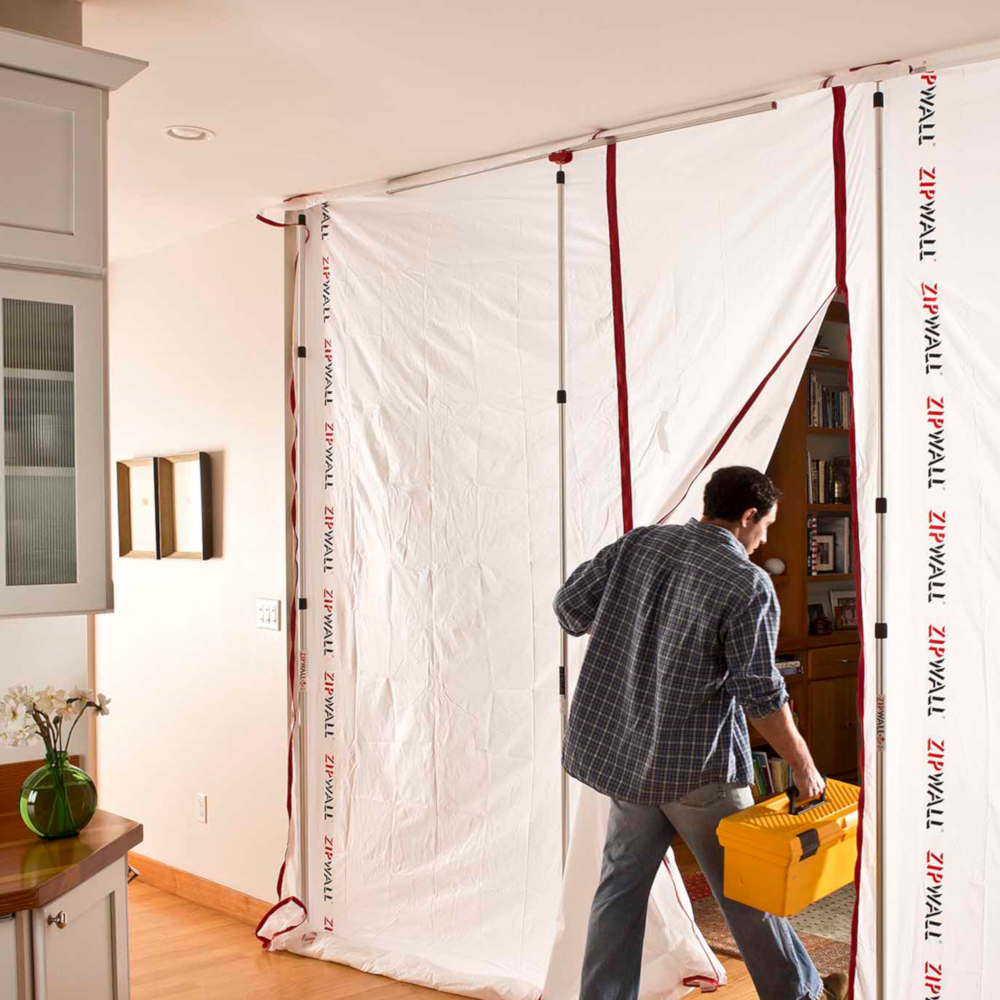Zipwall ZWTK Zip Wall Door Dust Barrier Guard Protection Complete Tool Kit