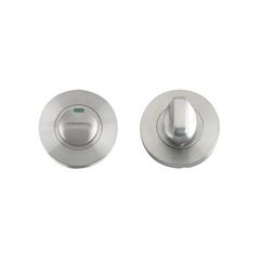 Zoo Hardware ZCS004i Bathroom Toilet Turn Release with Indicator Privacy Lock Satin Stainless Steel
