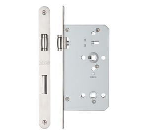 Zoo Hardware ZCS030LL RTD Lift to Lock Disabled Facility Toilet Door Furniture Indictator Lock Handle Set Satin Stainless Steel