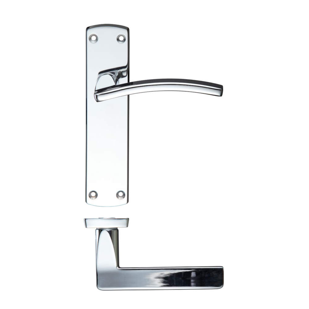Zoo Hardware ZCZ032 Toledo Lever on Backplate Internal Door Handle Latch Set Polished Chrome