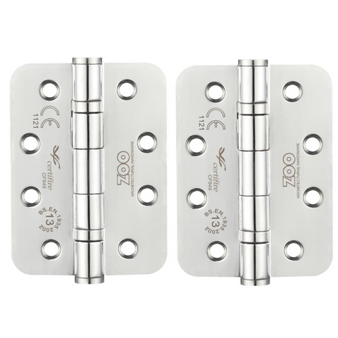 Zoo Grade 13 Fire Rated Ball Bearing Hinges 4" - Radius