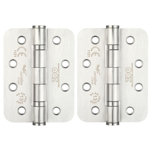 Zoo Grade 13 Fire Rated Ball Bearing Hinges 4" - Radius